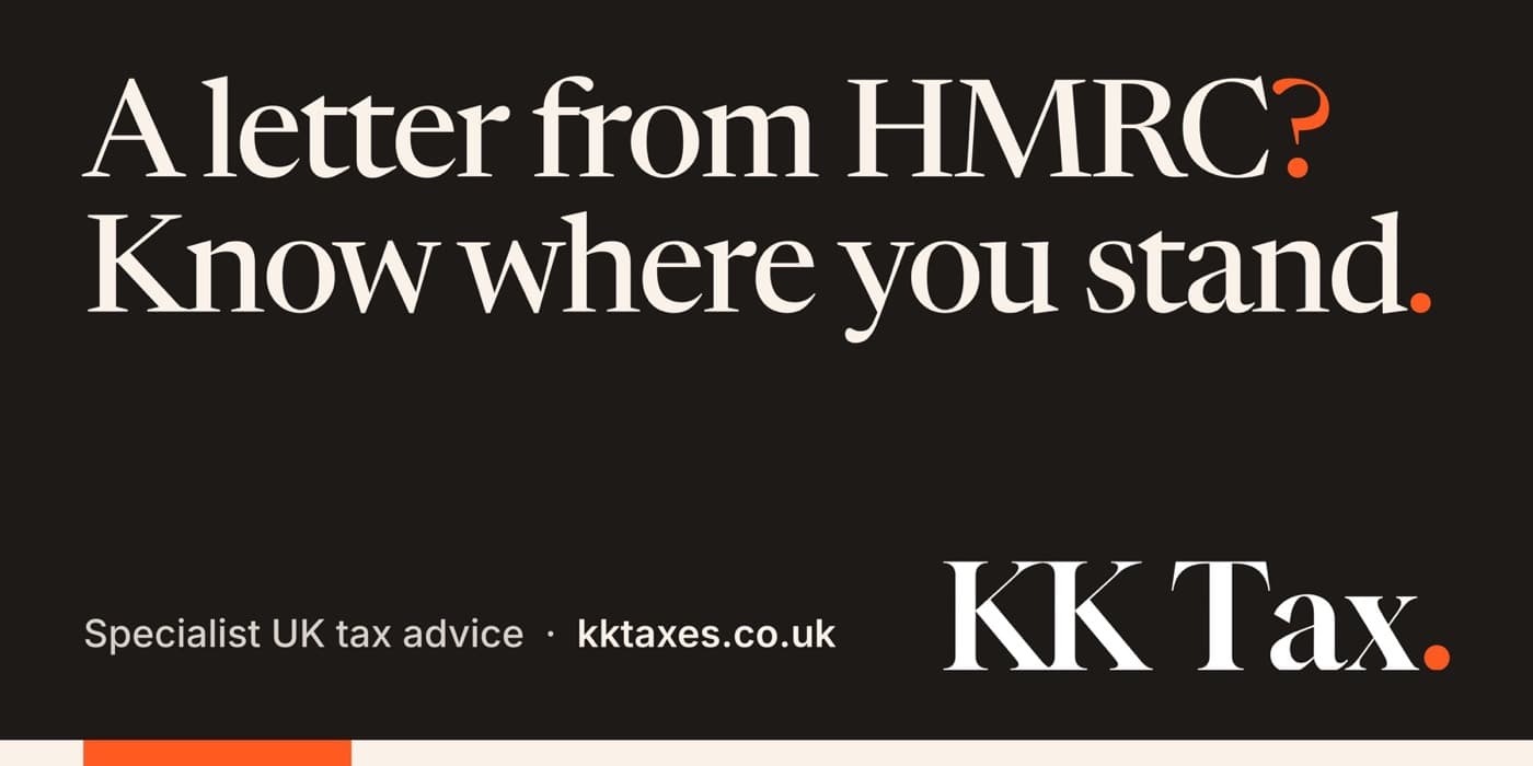 KK Tax billboard concept: A letter from HMRC? Know where you stand.