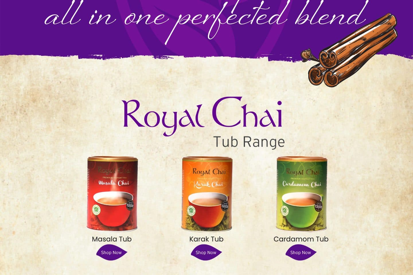 Royal Chai website, screen 4